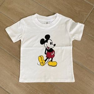White Kids Mickey Mouse Graphic Tee